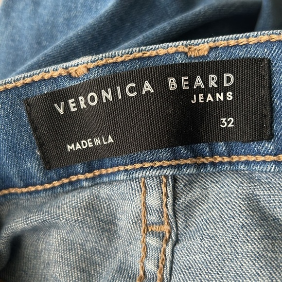 Veronica Beard Carson Ankle Flare High Rise Mystic Blue Excellent Size 32 - Picture 4 of 10